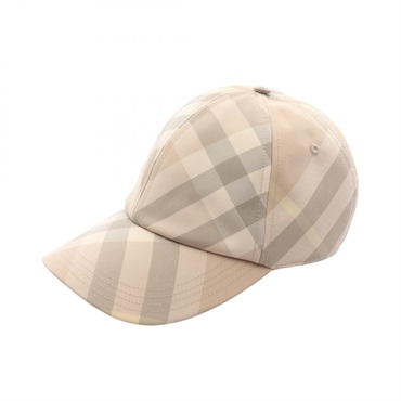 BURBERRY Baseball Cap hats polyester Beige Multicolor Used unisex size M