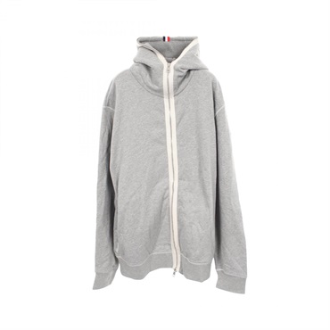 MONCLER Hoodie Sweatshirt long sleeves cotton Gray Used mens size XXL
