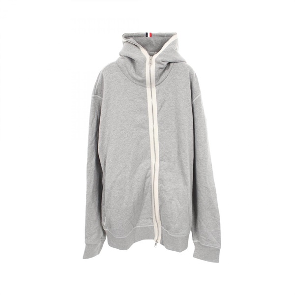MONCLER Hoodie Sweatshirt long sleeves cotton Gray Used mens size XXL