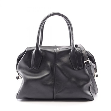 TOD'S D Styling Shoulder crossody Handbag leather Black Used Women