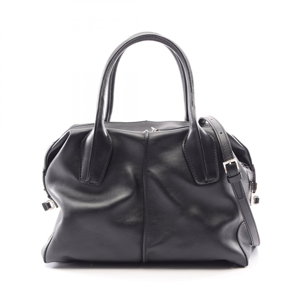 TOD'S D Styling Shoulder crossody Handbag leather Black Used Women