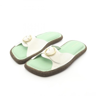 DRIES VAN NOTEN buckle Sandals leather White #38 Used Women