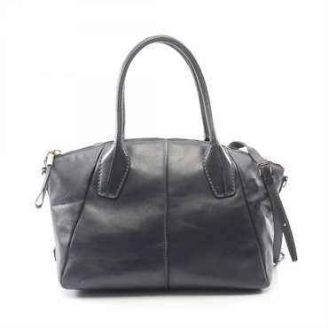 TOD'S D Shoulder crossbody Handbag leather Navy Used Women