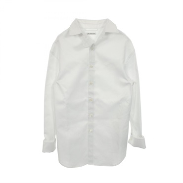 BALENCIAGA BB Embroidered Long Sleeve Shirt Top #34 cotton White Used mens