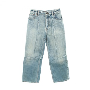 BALENCIAGA Distressed Finish Denim pants cotton Blue #24 Used Women