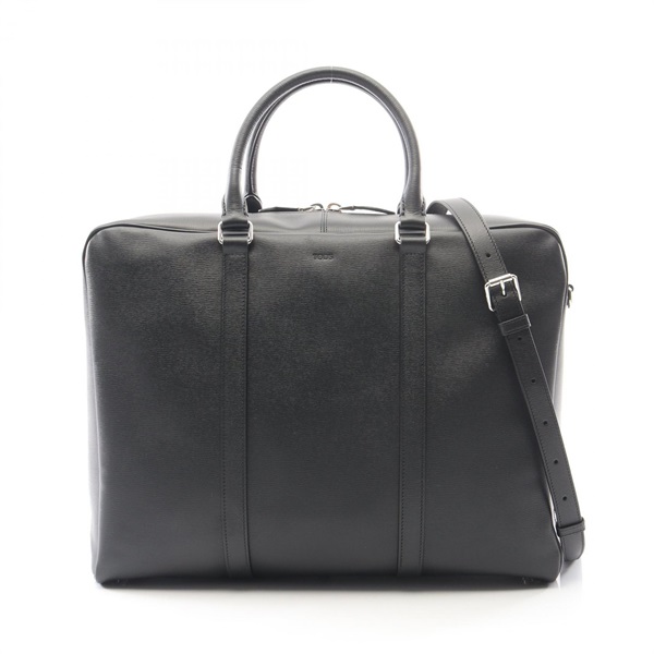 TOD'S Business Hand Shoulder Crossbody bag leather Black Used mens