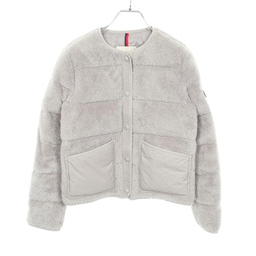MONCLER FLOYRAC Boa Collarless Down jacket #00 1A00022 polyester Gray Used Women