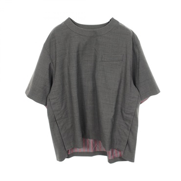 Sacai Suiting pullover short sleeves T-shirt #2 T-shirt wool polyester Gray Used