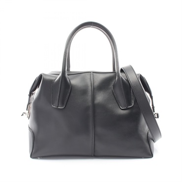 TOD'S D-STYLING BAULETTO Shoulder Handbag leather Black Used Women