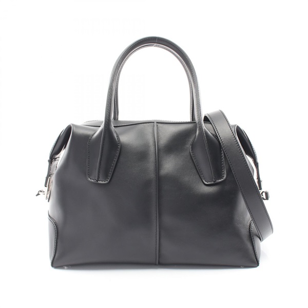 TOD'S D-STYLING BAULETTO Shoulder Handbag leather Black Used Women