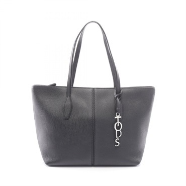 TOD'S ANQ Shoulder Tote Bag XBWANQAA3ZORIAB999 leather Black Used Women