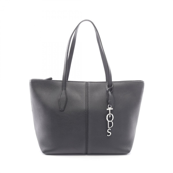 TOD'S ANQ Shoulder Tote Bag XBWANQAA3ZORIAB999 leather Black Used Women