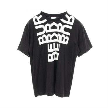 BURBERRY Logo print Short sleeve T-shirt #XS cotton Black Used mens