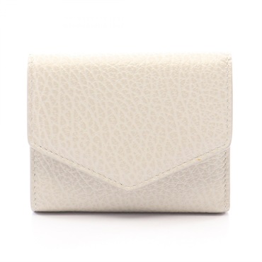 Maison Margiela 11 Tri-fold wallet S56UI0136 leather White Used Women