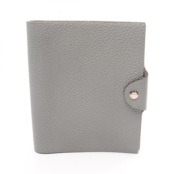 HERMES Ulysse PM Notebook cover Togo leather Gray Gris mouette Used unisex SHW X