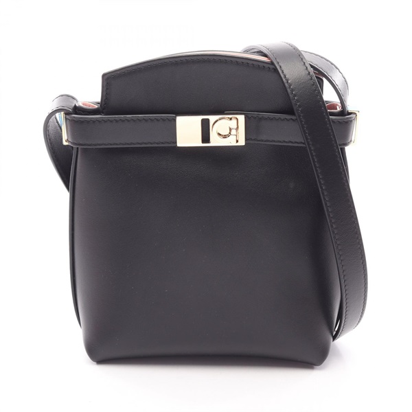 Salvatore Ferragamo Gancini Phone Case Shoulder crossbody Bag 22 0650 leather BK