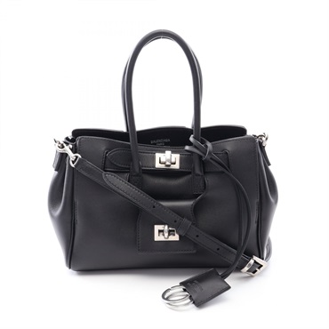 BALENCIAGA BEL AIR Carryall Mini shoulder crossbody Handbag 823888 leather Black