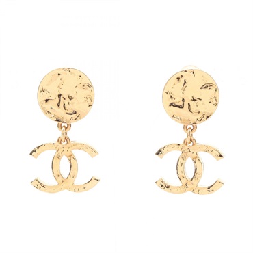 CHANEL COCO Mark Earring Gold Plated Gold Used Women CC