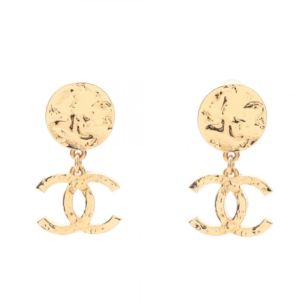 CHANEL COCO Mark Earring Gold Plated Gold Used Women CC