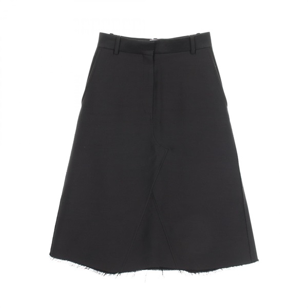 LOEWE skirt jupe #34 wool Black Used Women