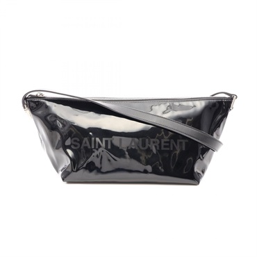 SAINT LAURENT PARIS Shoulder hand Bag patent leather Black Used Women