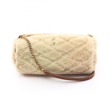SAINT LAURENT PARIS Sade Mini Tube Chain Shoulder Bag 699703 Mouton Suede Used
