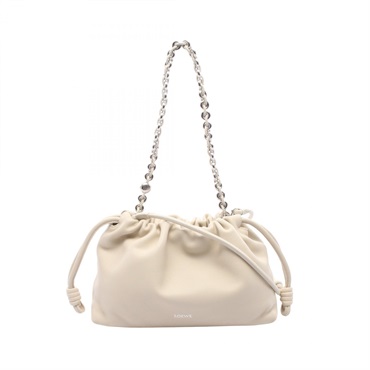 LOEWE Flamenco Purse Chain Drawstring Shoulder Bag A411FCRX02 leather Beige Used