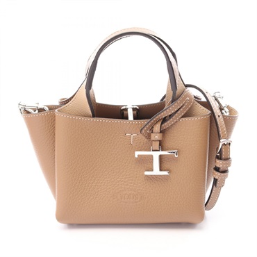 TOD'S T-Timeless Micro  Shoulder Crossbody Handbag XBWAPAFL000QRIB999 leather