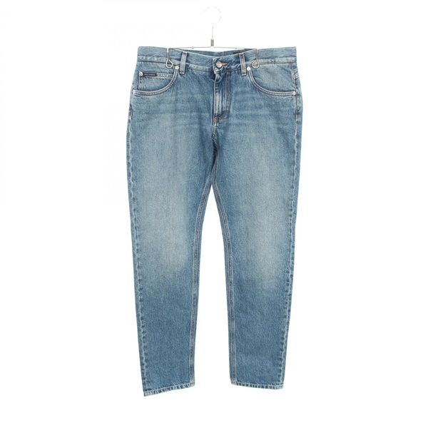 DOLCE & GABBANA Logo Denim Long Pants Trousers #48 cotton Blue Used mens