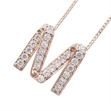 MAX MARA MGROSGRAIN Necklace Pendant Gold Plated Rhinestone Used Women