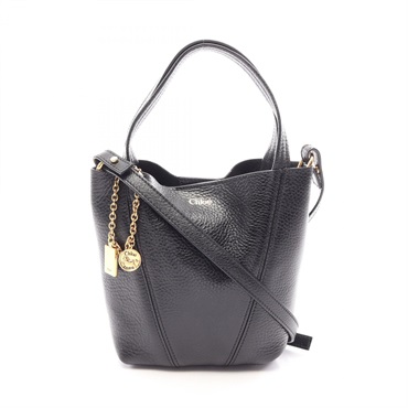 Chloe SPIN Small shoulder crossbody Handbag CH25SS812N84001 leather Black Used