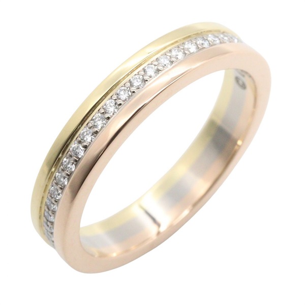 CARTIER Vendome Louis Diamond Ring 18KYG 18KPG 18KWG Three Used US size 5 #50