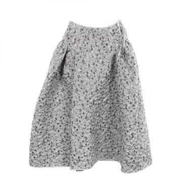 Cecilie Bahnsen Lily Matelassé Skirt #UK8 Nylon polyester Gray Silver Used Women