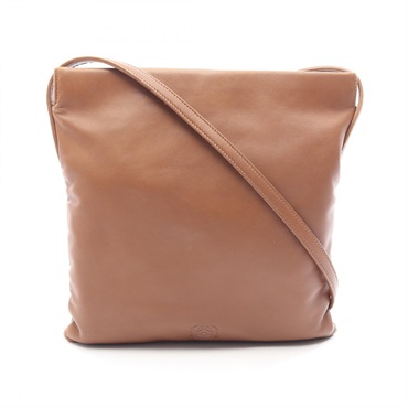 LOEWE Anagram Crossbody Shoulder Bag leather Brown Used Women