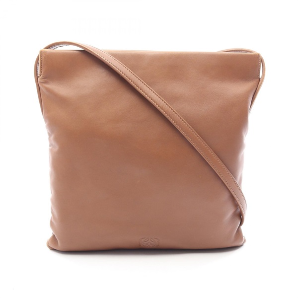 LOEWE Anagram Crossbody Shoulder Bag leather Brown Used Women