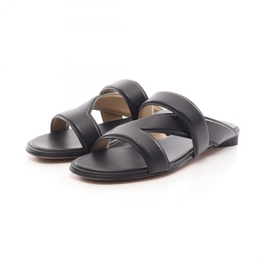 BOTTEGA VENETA Sandals shoes #39.5 leather Black Used Women