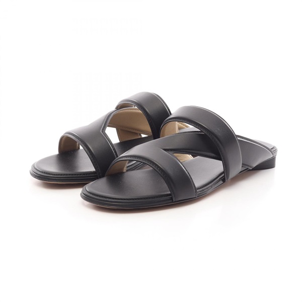 BOTTEGA VENETA Sandals shoes #39.5 leather Black Used Women