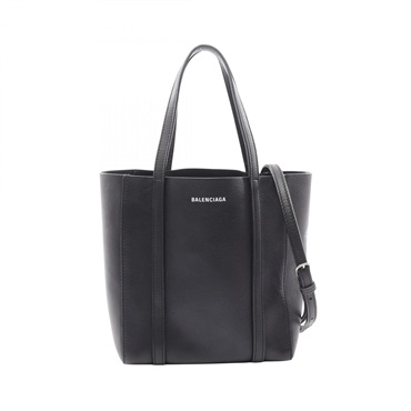 BALENCIAGA EVERYDAY XXS Shoulder Tote Bag 551815 leather Black Used women