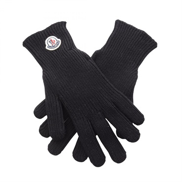 MONCLER GUANTI Gloves wool Black Preowned mens size M