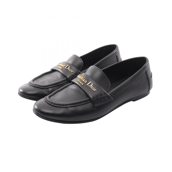 Christian Dior Dior Boy loafers shoes #36.5 flats leather Black Used Women