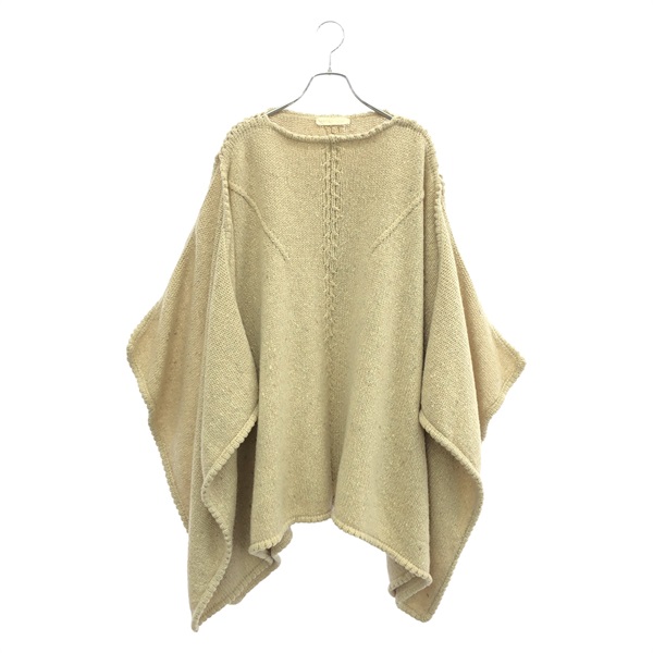 Valentino Poncho Cape wool Beige #M Used Women