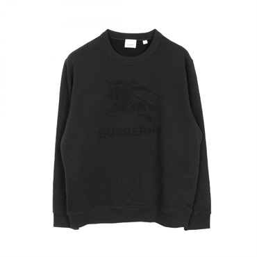 BURBERRY logo sweat Sweatshirt BK/#M cotton Black Used mens