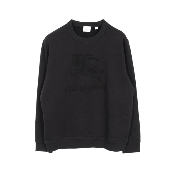BURBERRY logo sweat Sweatshirt BK/#M cotton Black Used mens