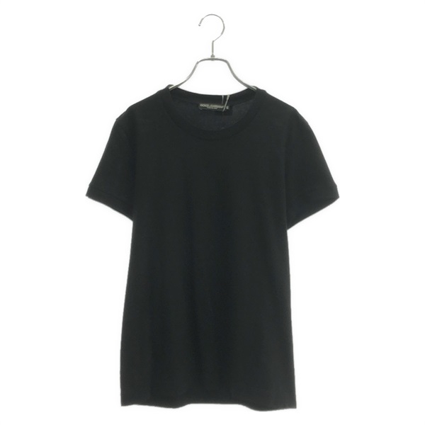 DOLCE & GABBANA Short sleeve T-shirt Cotton Black #48 Used Mens