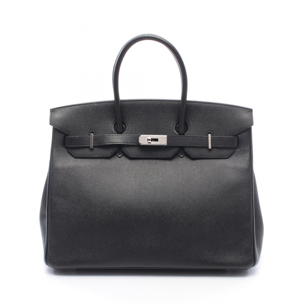 HERMES Birkin 35 Handbag Epsom leather Black Used Women SHW K