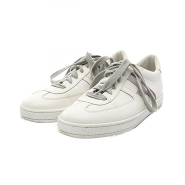 HERMES Boomerang Sneakers shoes leather White Gray White Used mens size 41