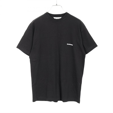 BALENCIAGA T-shirt Tops 613969 cotton Black Used mens size M