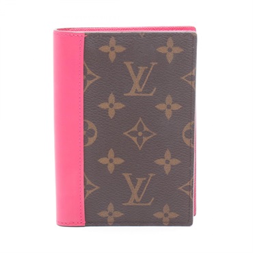 LOUIS VUITTON Passport NM Notebook cover M12824 leather PVC Brown Red Used Women
