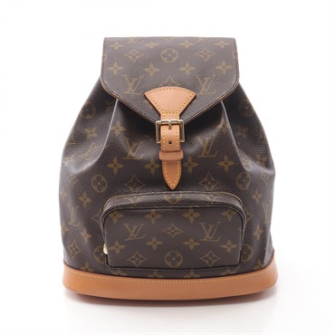 LOUIS VUITTON Montsouris MM Rucksack Backpack M51136 Monogram leather Brown Used