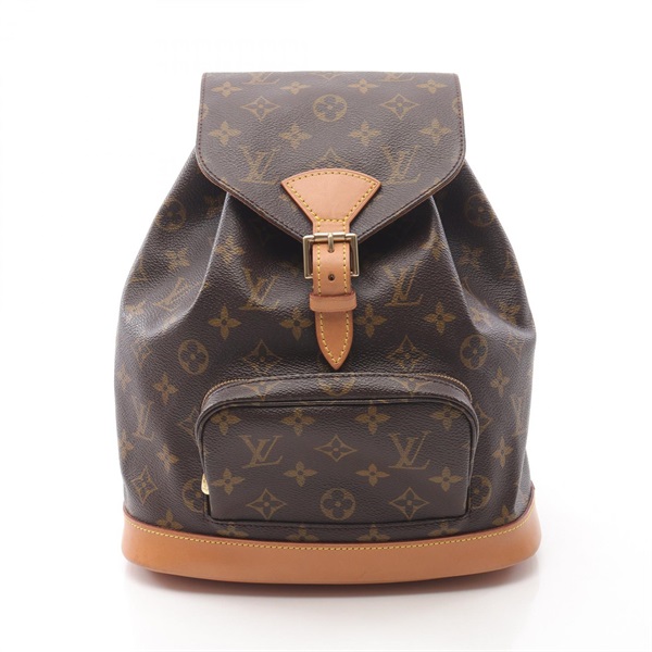LOUIS VUITTON Montsouris MM Rucksack Backpack M51136 Monogram leather Brown Used